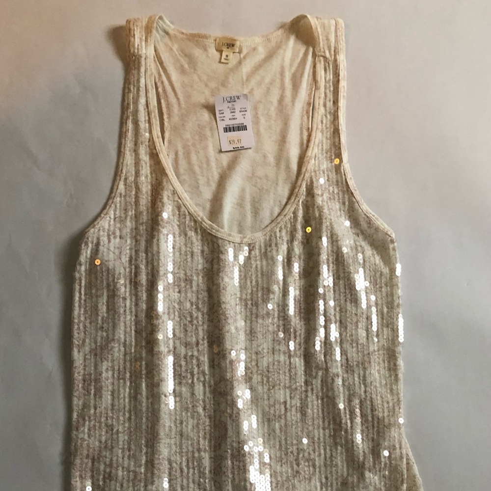 Sequined tank top
